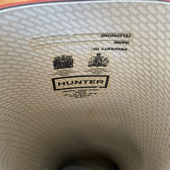 Women Hunter Original Color Block Tall Rain Boots - Picture 4 of 4